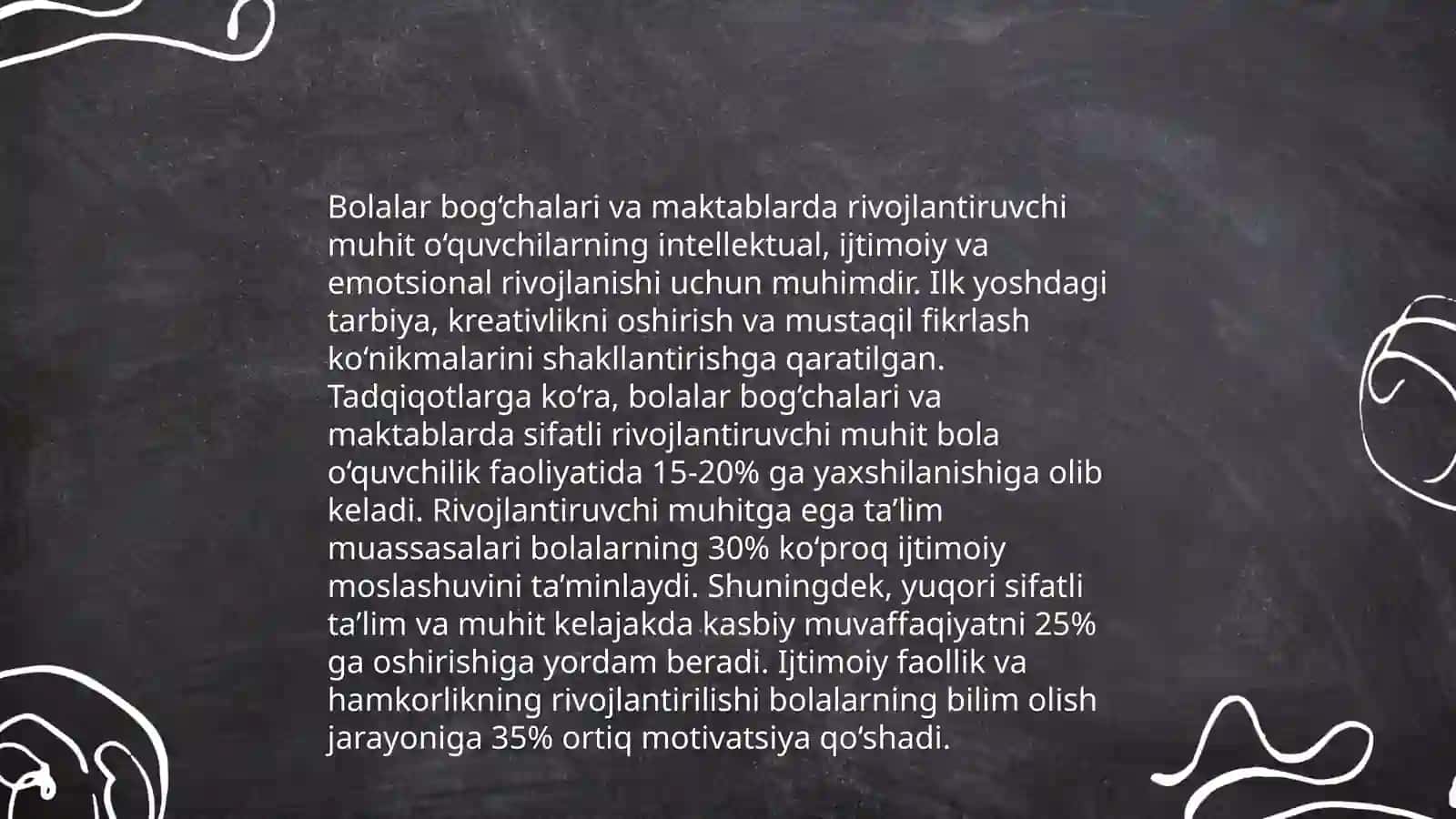 Rivojlantiruvchi muhitni tashkil etish 4