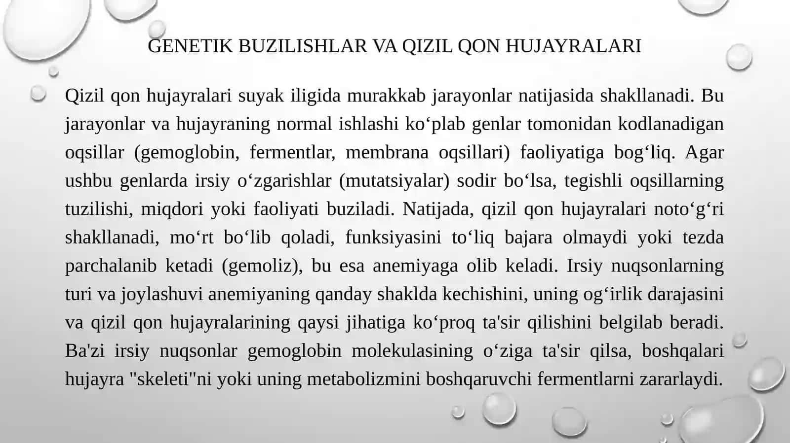 Anemiya va Irsiy Nuqsonlar: Asosiy Tushunchalar 4