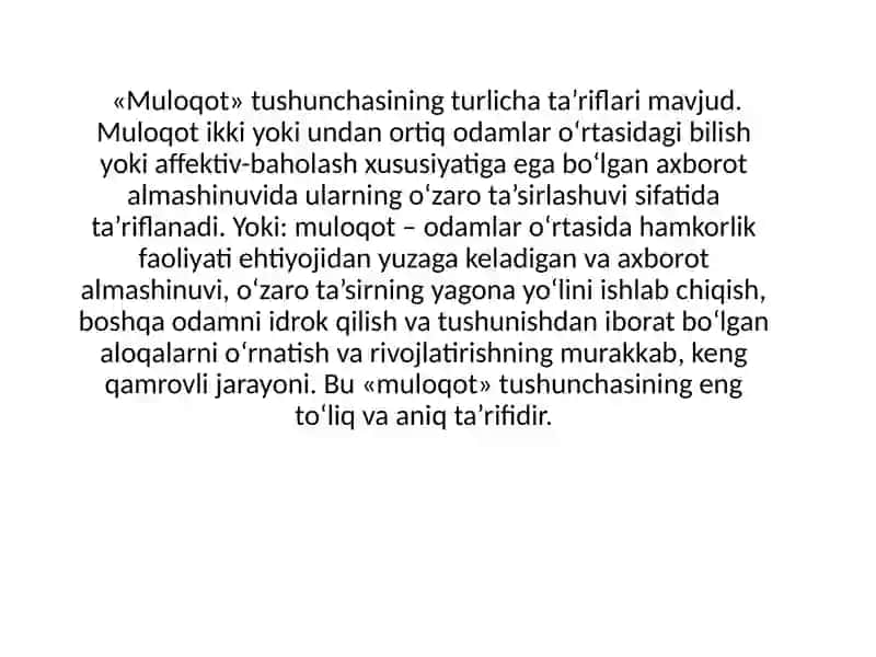 Pedagogik faoliyatida muloqot uslublari 4