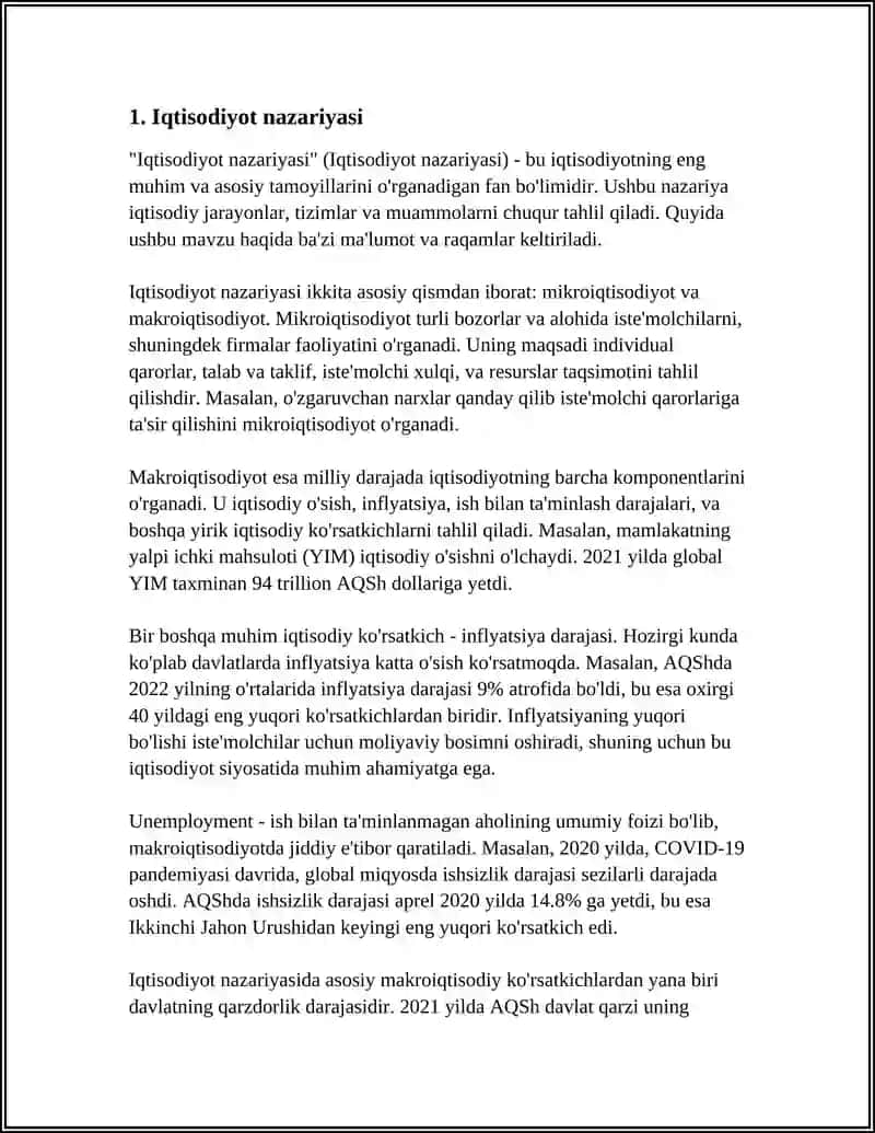 Iqtisodiyot nazariyasi 4