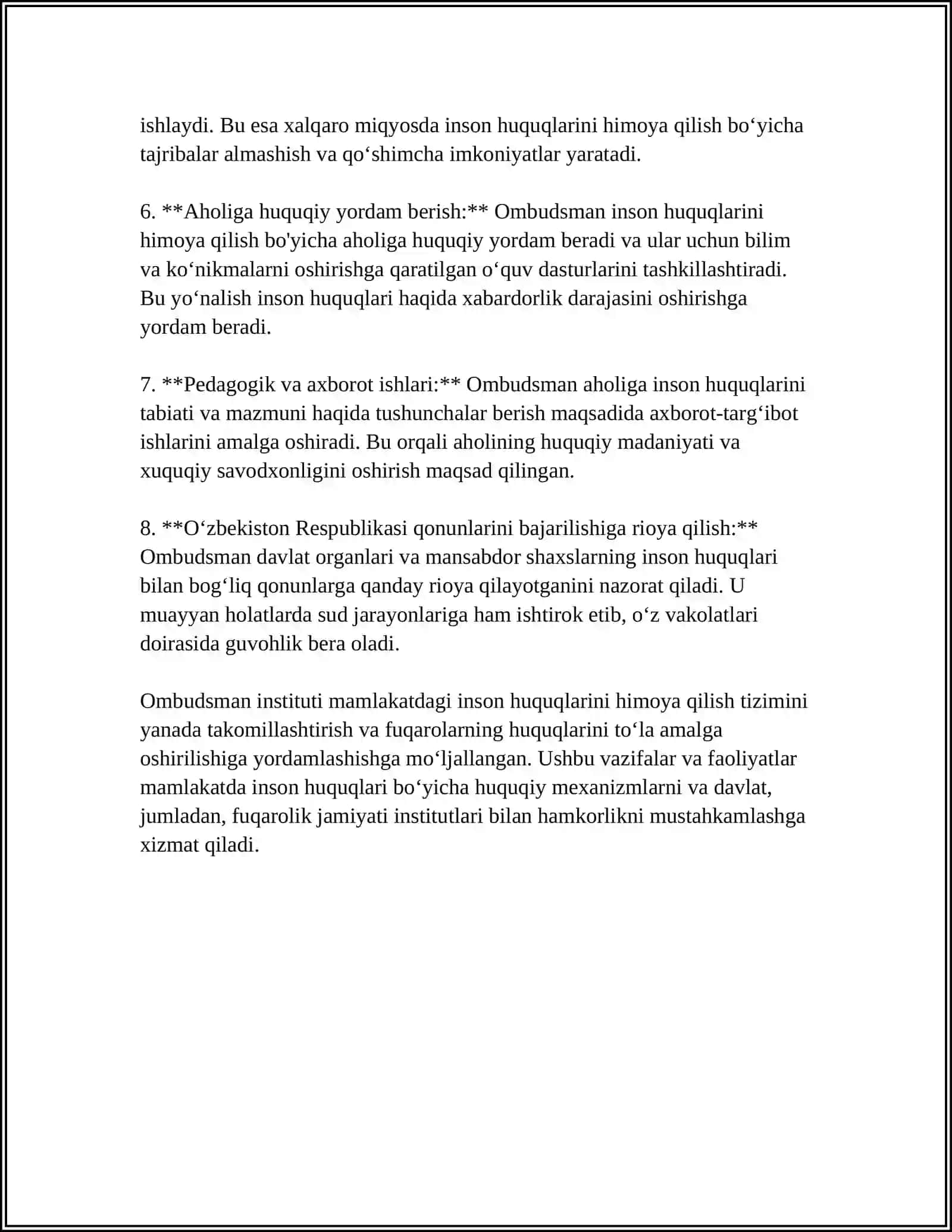 O‘ZBEKISTON RESPUBLIKASIDA OMBUDSMAN 4