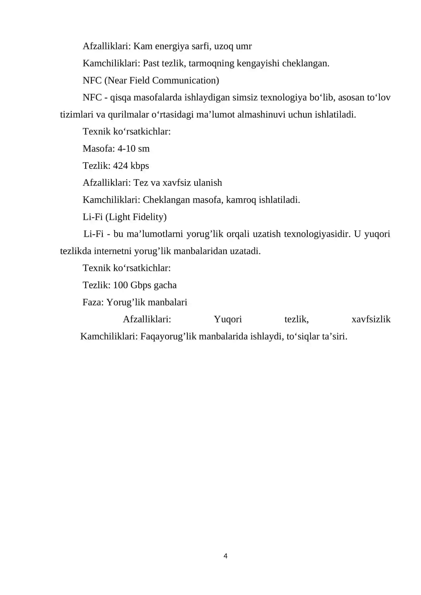 Wi-Fi TEXNOLOGIYASI 4
