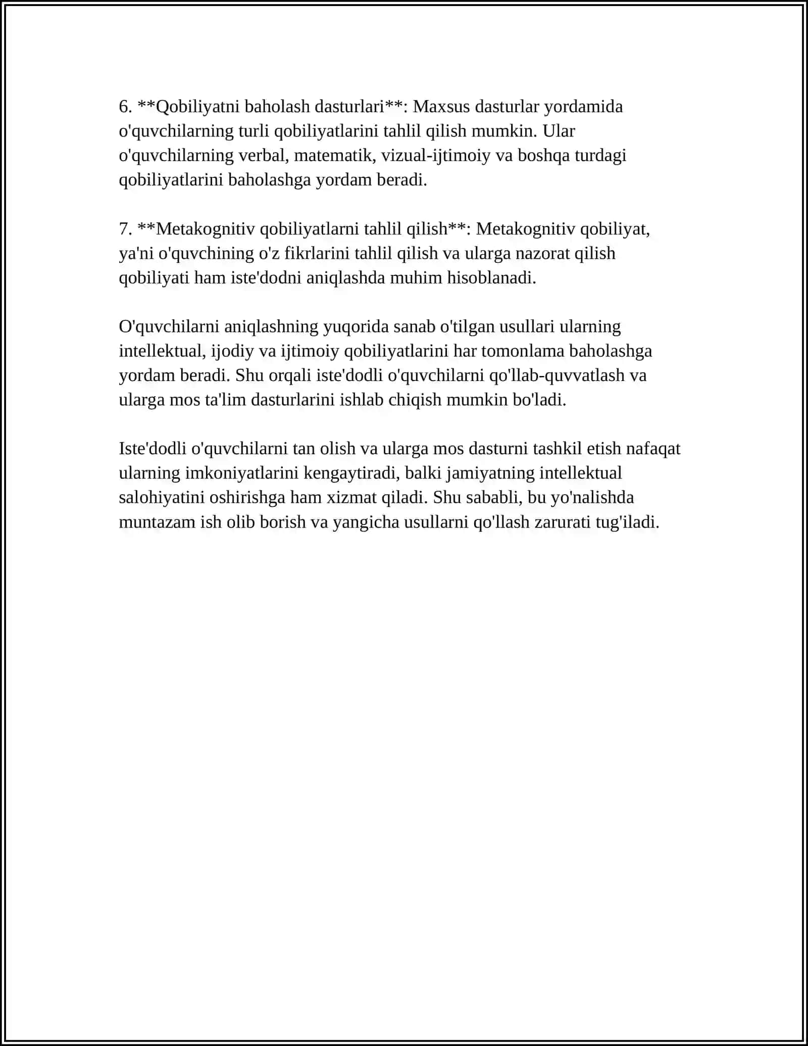 MATEMATIKA DARSLARIDA ISTEʼDODLI OʻQUVCHILAR BILAN ISHLASH USULLARI 4