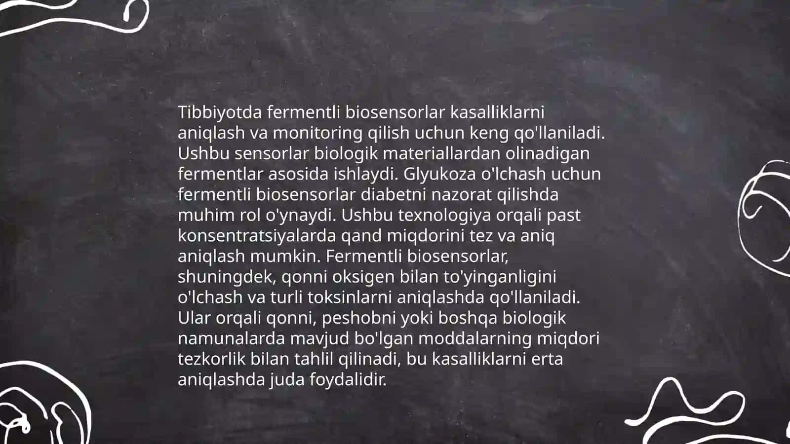 Fermentli biosensorlarning tibbiyotdagio’rni 4