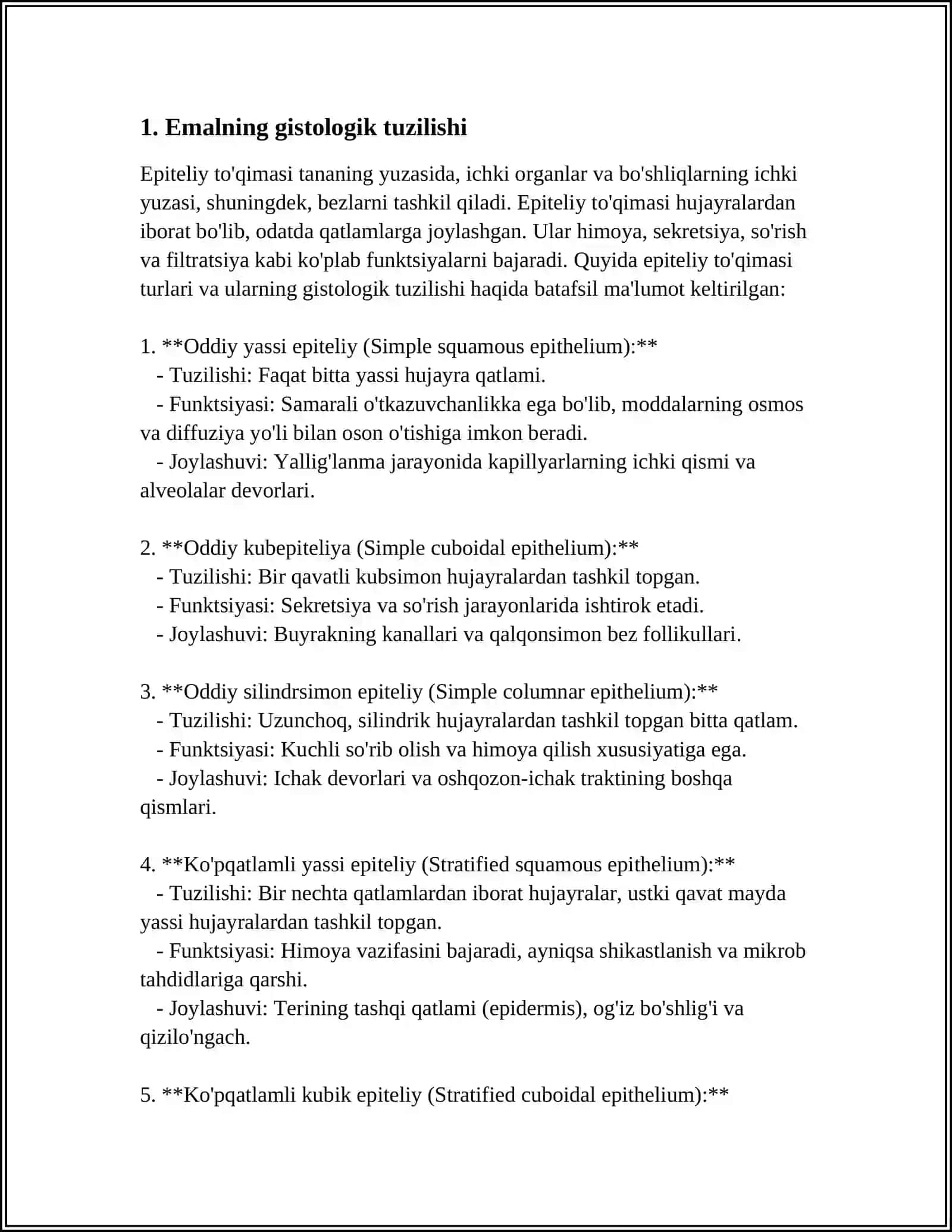 TISH QATTIQ TO'QIMALARINING (EMAL, DENTIN, TSEMANT) GISTALOGIK TUZULISHI 4