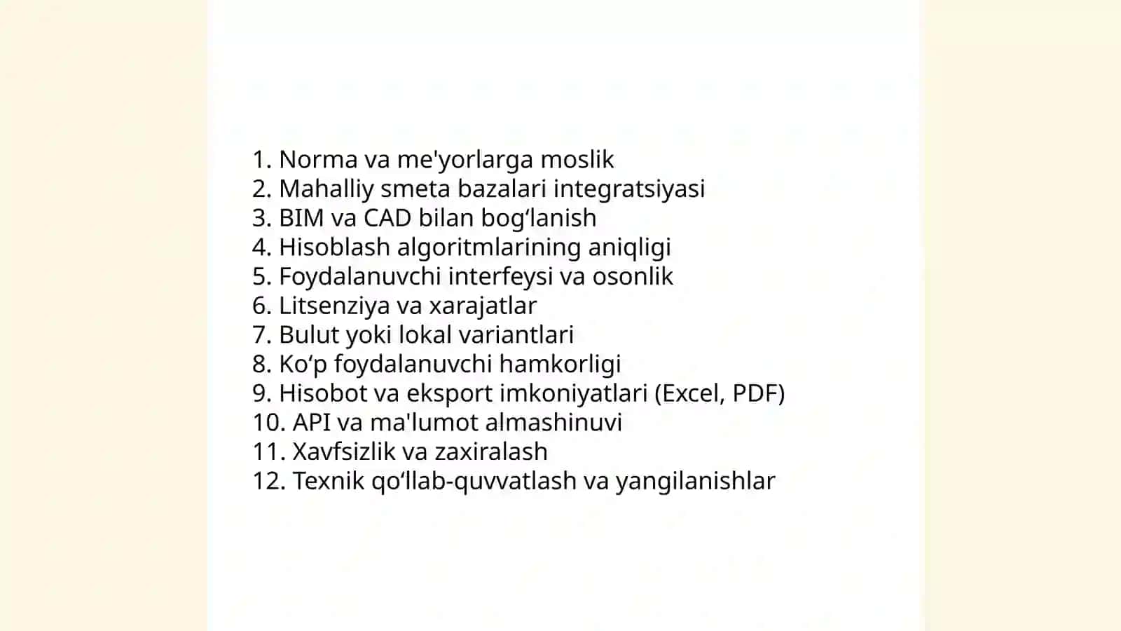 Qurilishda smeta hisobini avtomatlashtrish 4