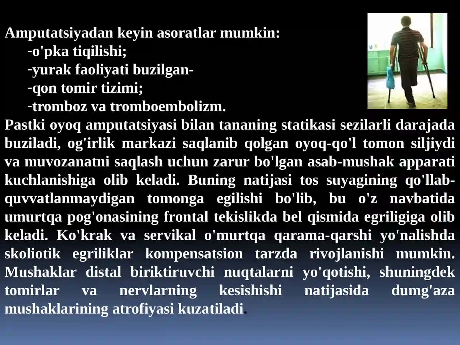 Amputatsiya,protezlashishlari va nogironlarr eabilitatsiyasi 4