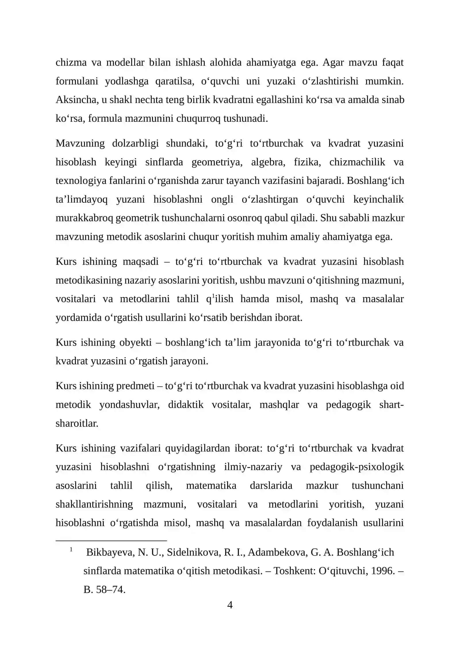 To‘g‘ri to‘rtburchak va kvadrat yuzasini hisoblash metodikasi 4