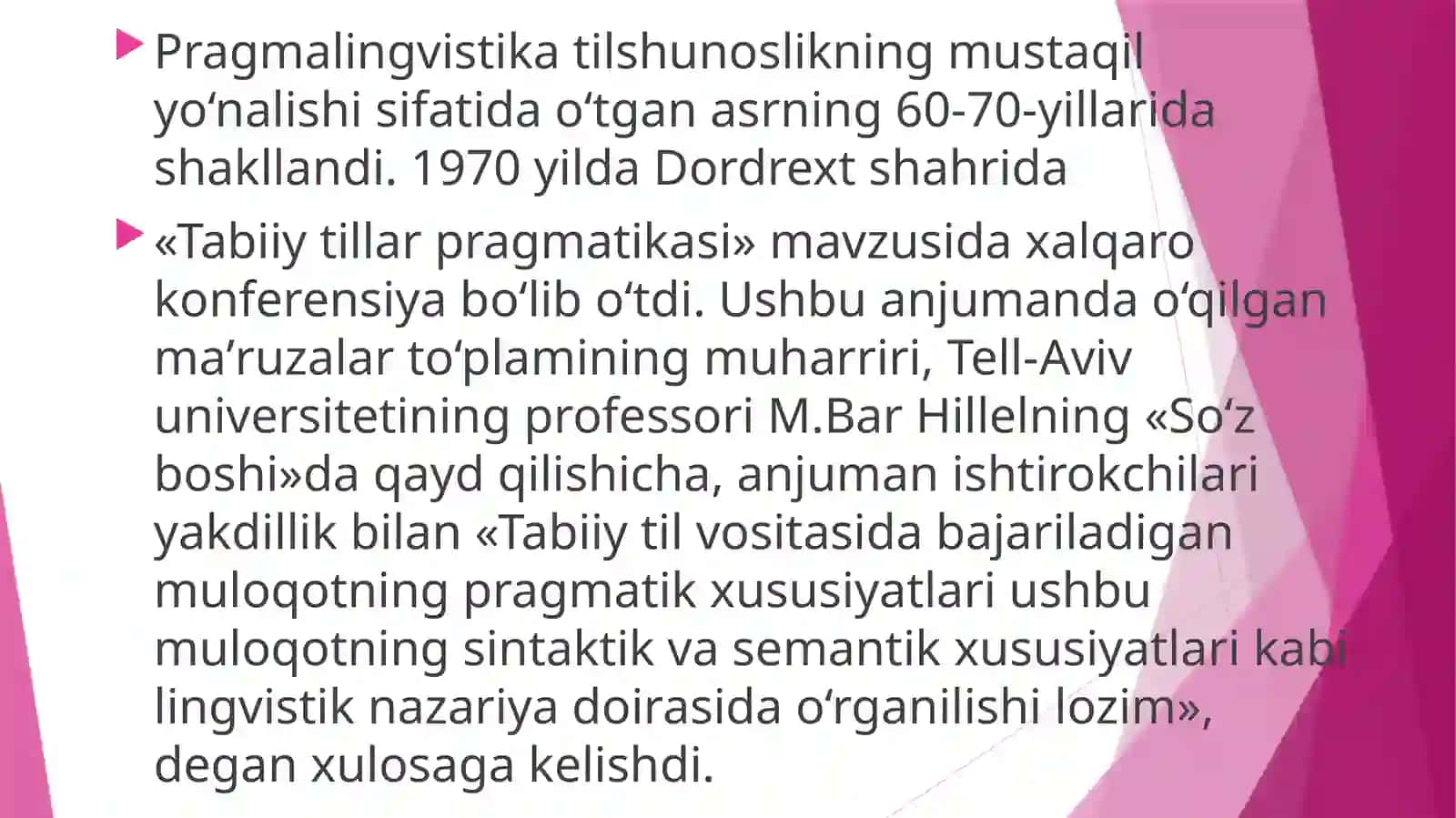 Pragmalingvistika tilshunoslikning mustaqil sohasi sifatida 4