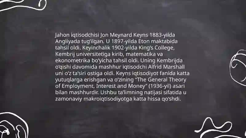 Jon Meynard Keyns hayoti va ijodi 4