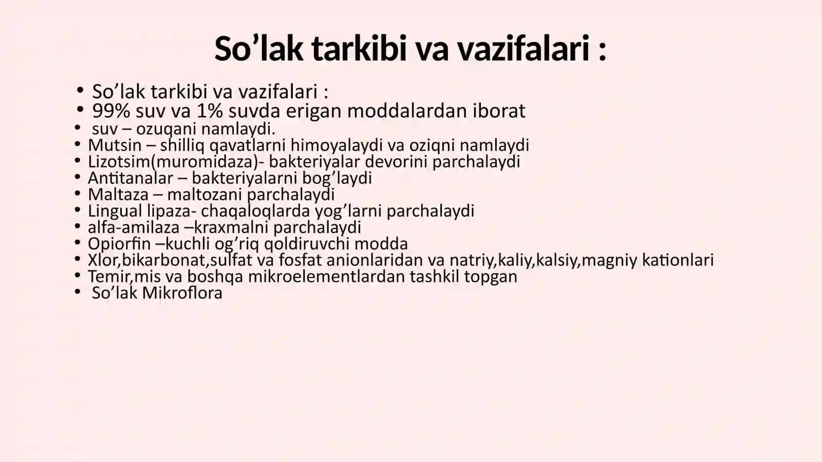 Oshqozon -ichak tizimi biokimyosi 4