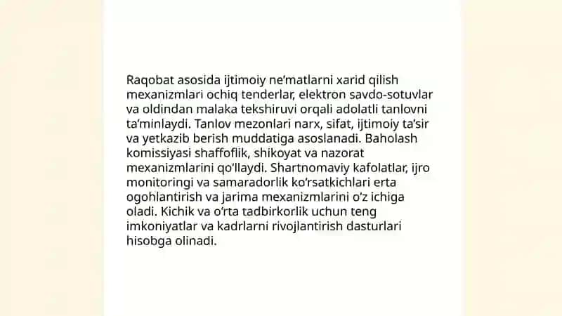 Ijtimoiy ne’matlarni samarali taqsimlash tizimlari 4