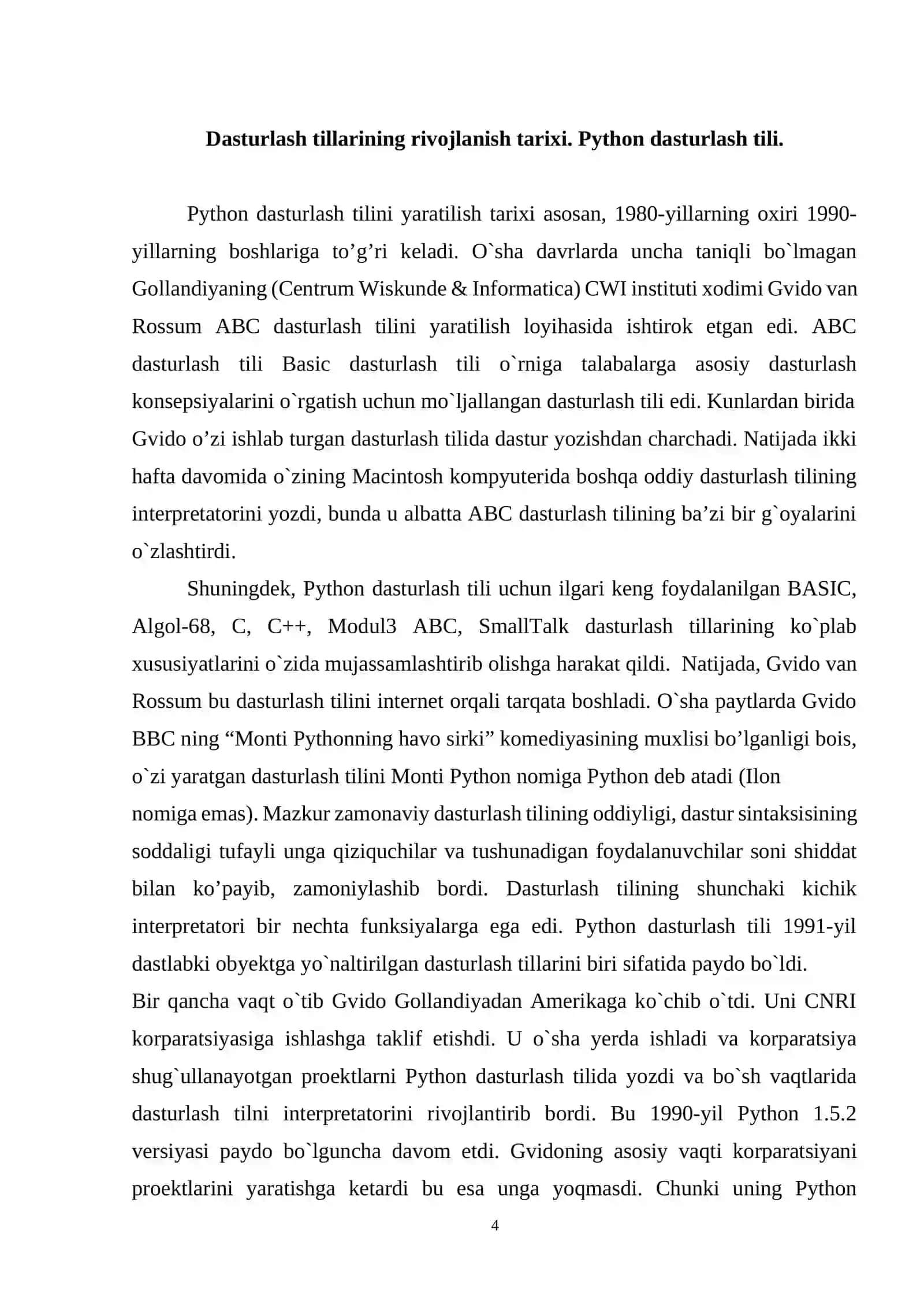 PYTHONDA SHART OPERATORLARI VA TSIKLLAR.BREAK, CONTINUE 4