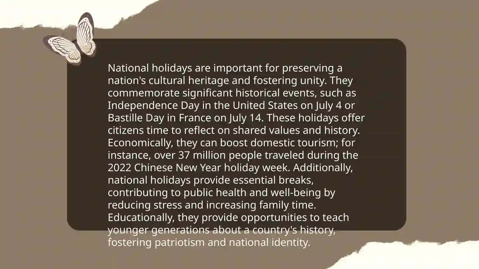 National holidays 4