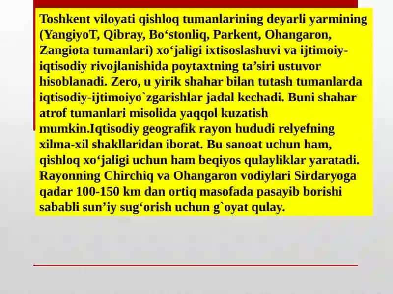 TOSHKENT IQTISODIY GEOGRAFIK RAYONI 4