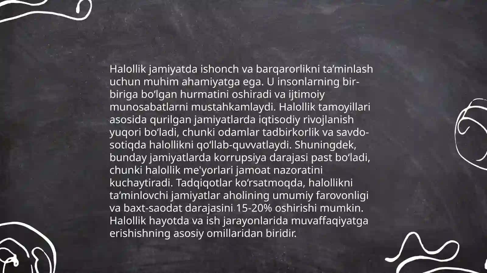 Rostgo‘ylik va holollik 4