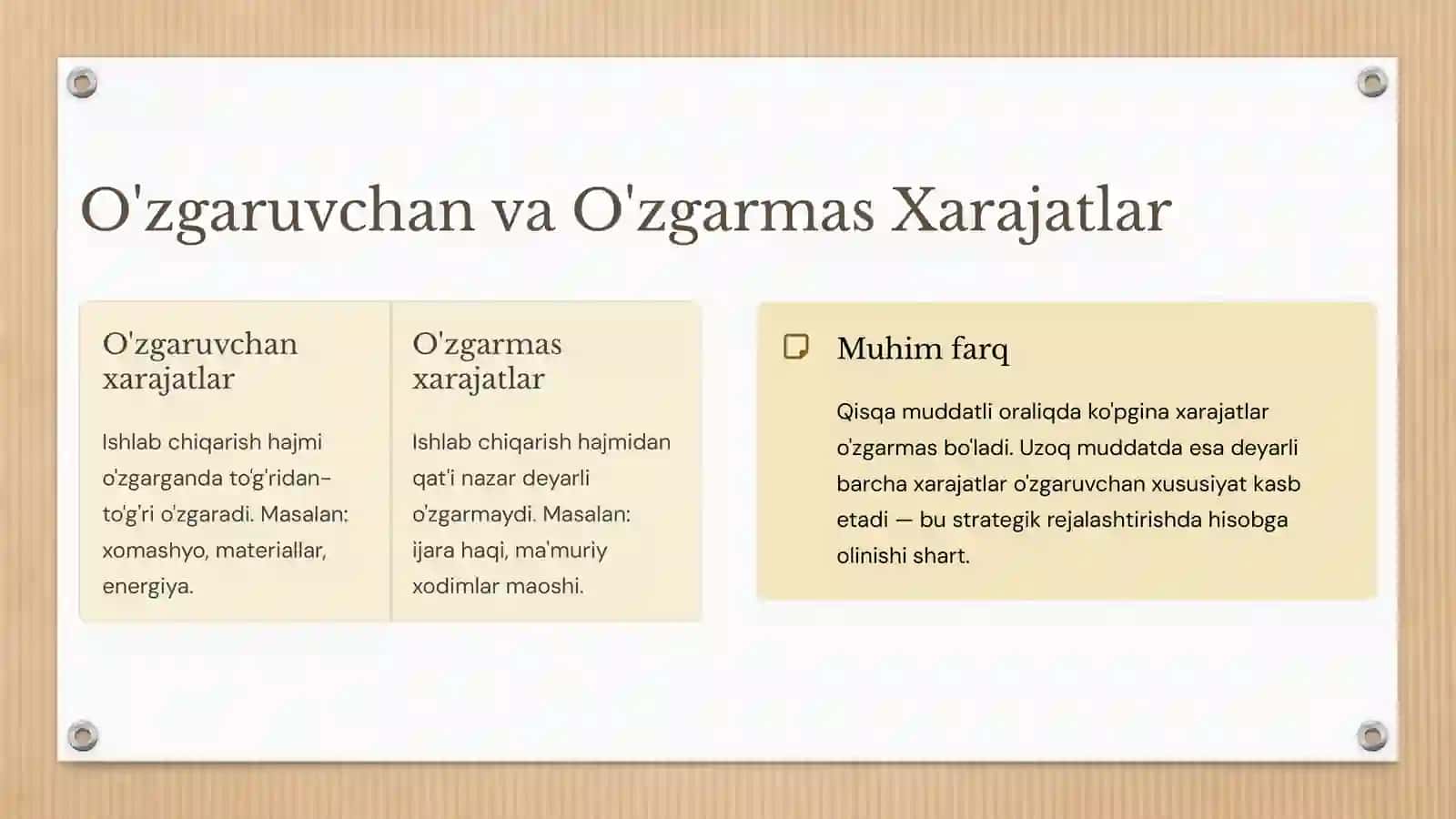 Xarajatlar Tahlili 4