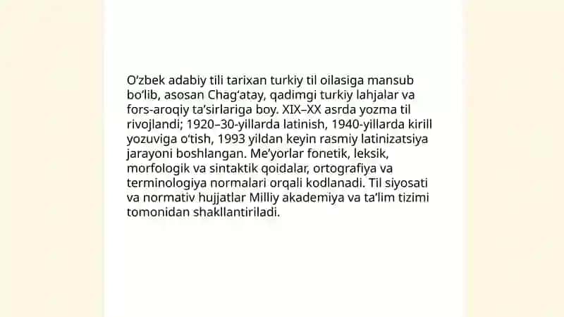 Oʻzbek tilining adabiy til me'yorlari 4