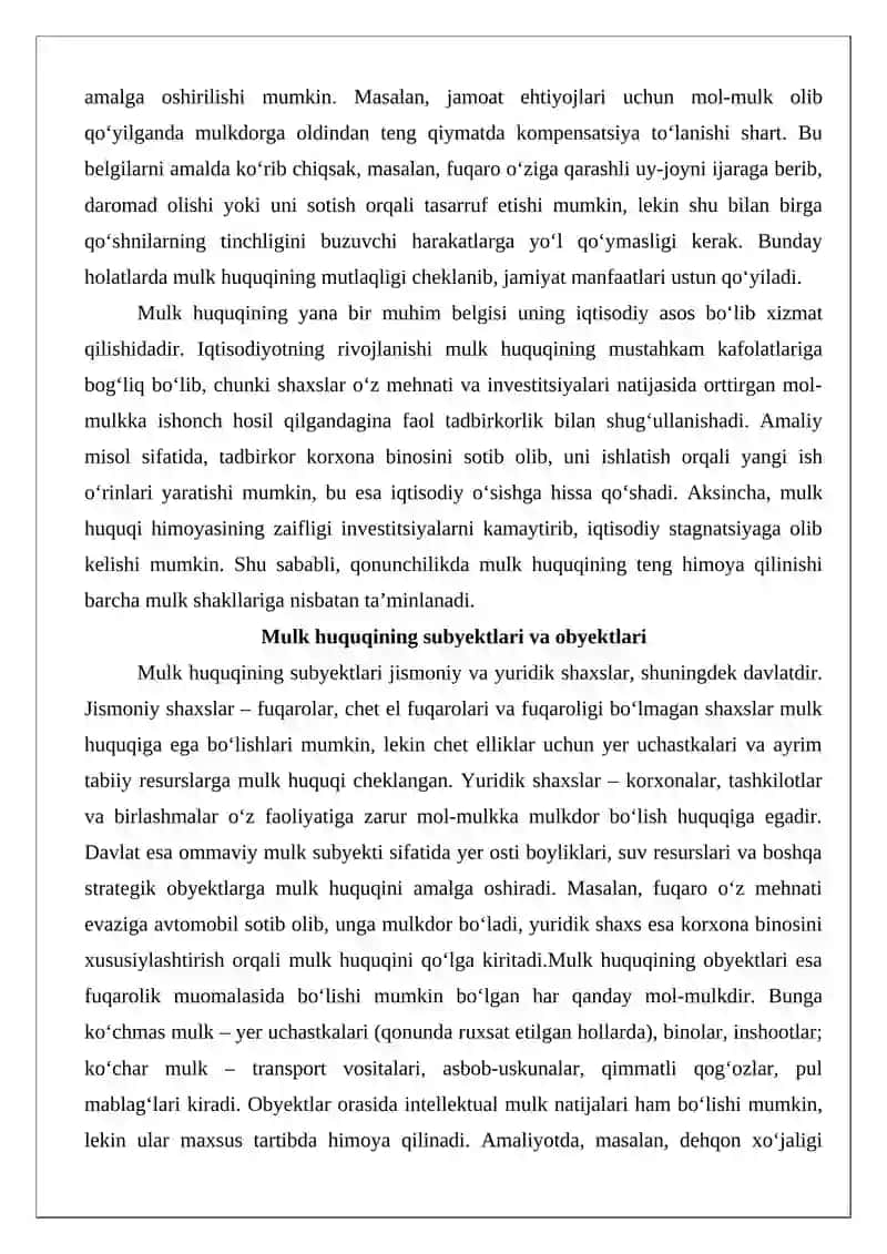 Mulk huquqini vujudga kelish asoslari 4