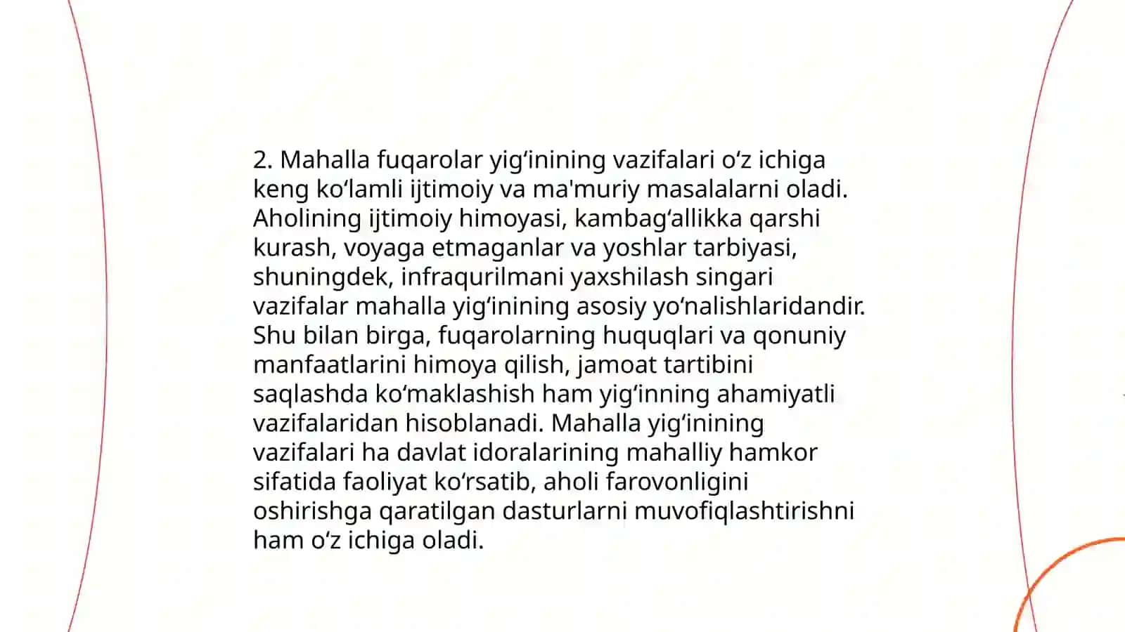Mahalla-ijtimoiy o'z - o'zini boshqarish organi 4