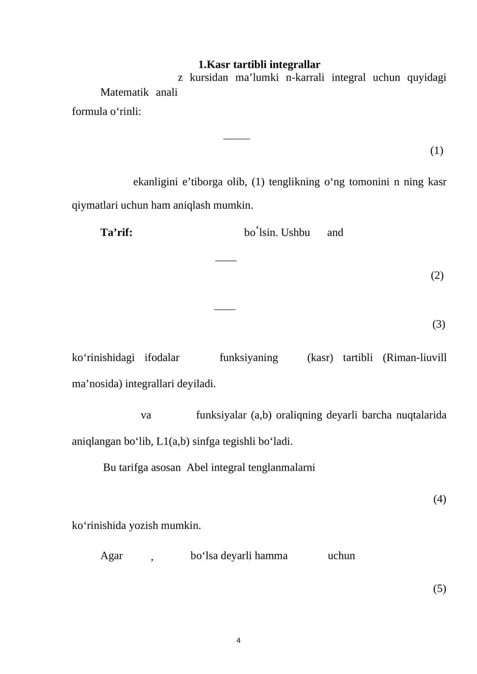 Integro-differensial tenglamalar 4