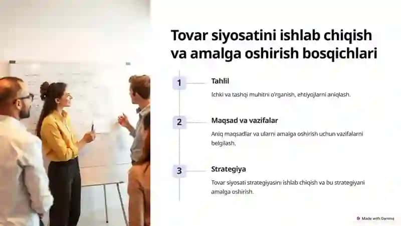 Tovar va tovar siyosati 4