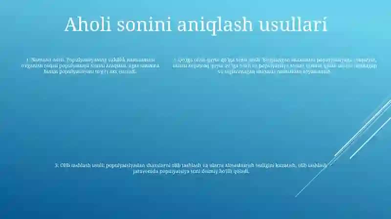 Aholi Soni Va Tarkibi Statistikasi 4