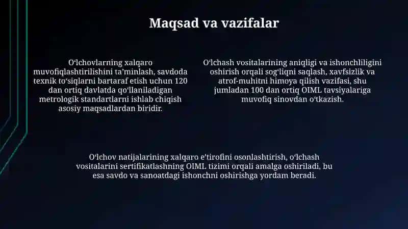 O'lchov huquqi xalqaro tashkiloti (OIML) 4