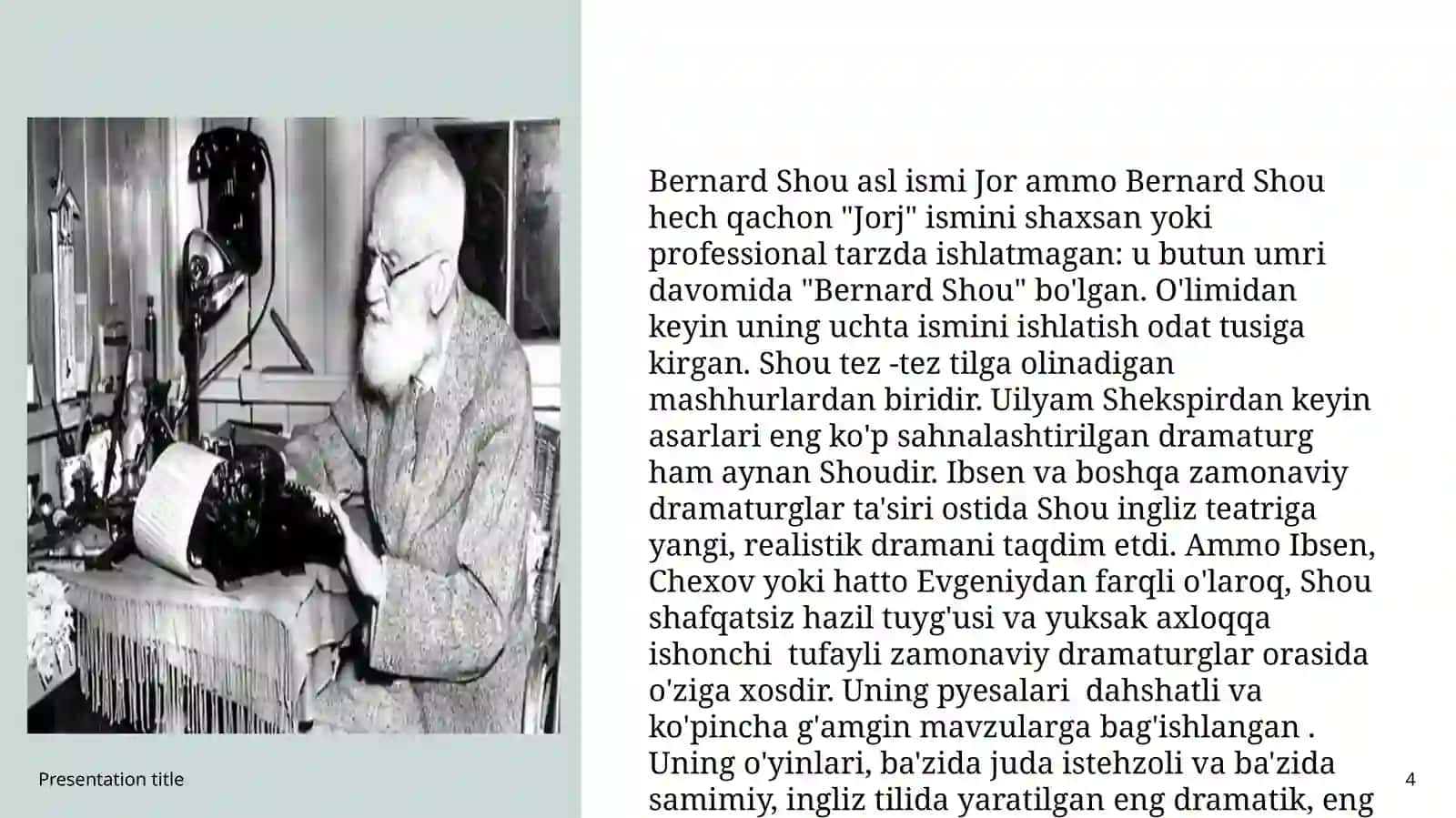 Bernard  Shou dramaturgiyasi 4
