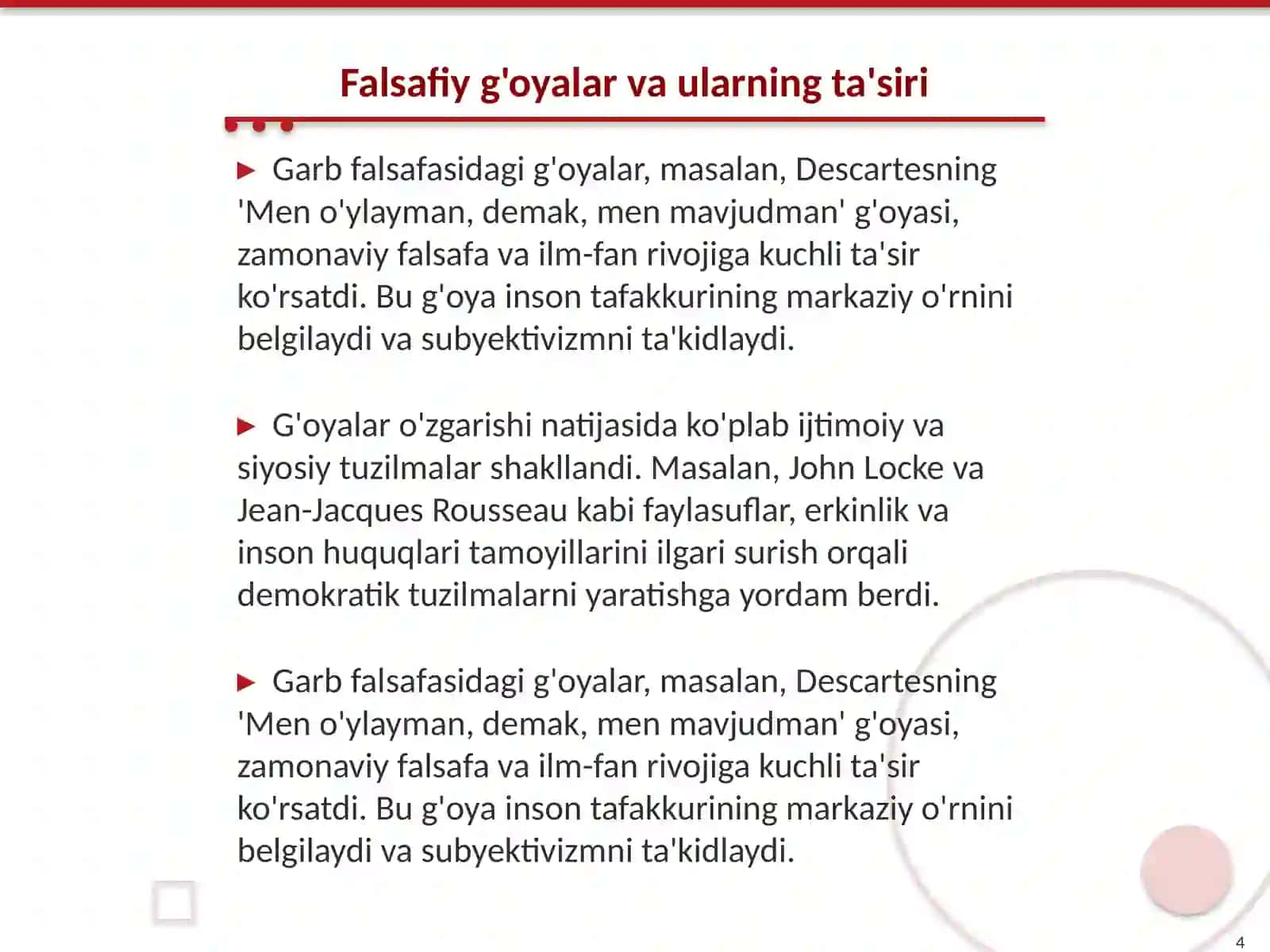 Garb falsafasi 4