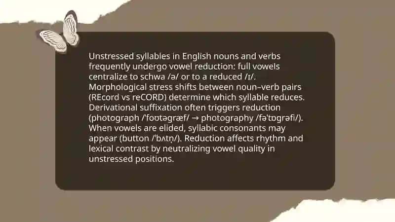 Vowels in Unstressed Syllables 4