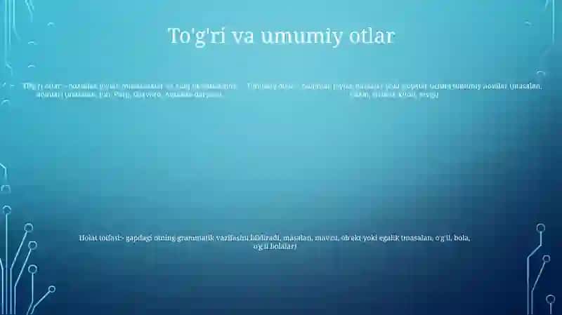 Otlarning Nokategorial Shakli 4