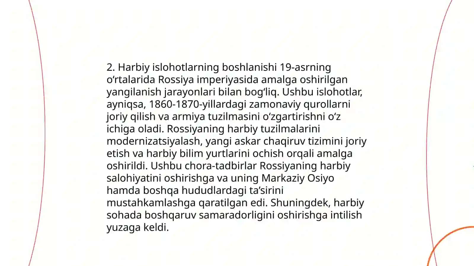 O'zbekiston milliy armiyasining shakllanitirilishi va harbiy islohotlar 4