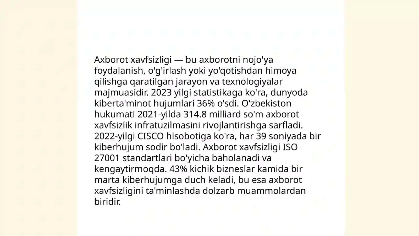 Maʼlumot va axborot hujjatlari 4