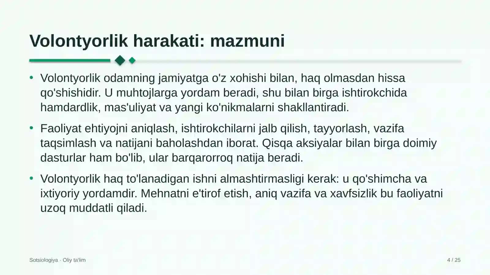 Konsalting kompaniyalarida volontyorlik harakati 4