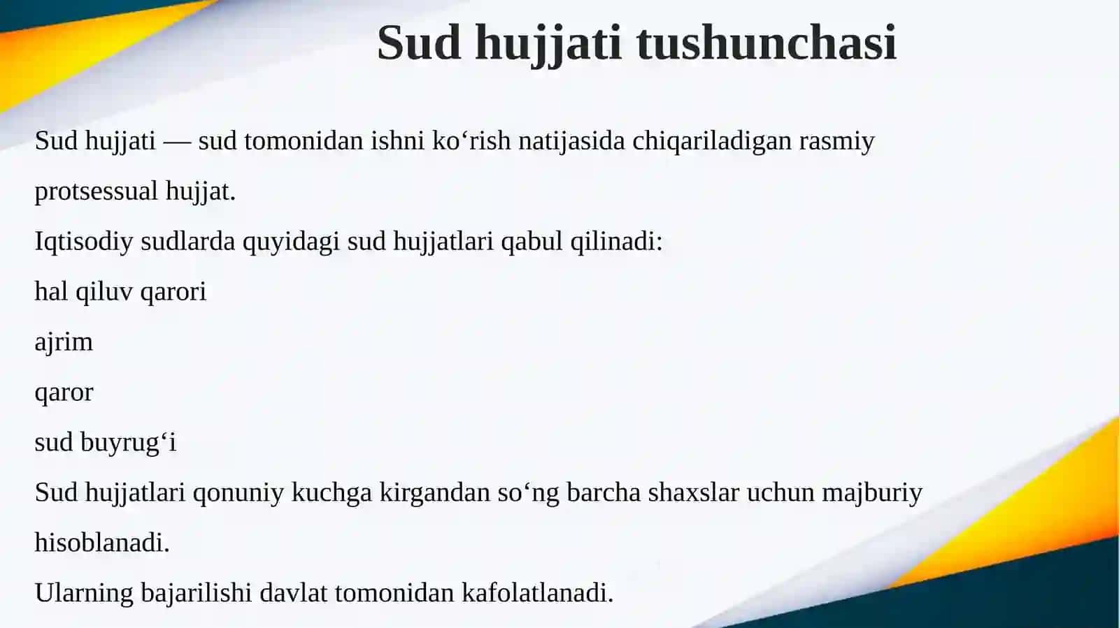 Sud hujjatlarining ijrosi 4