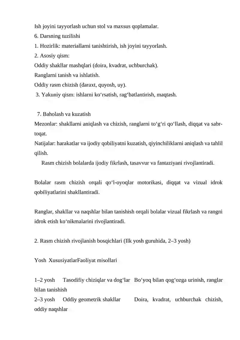 Ilk Yosh Guruhidagi Bolalarga Rasm Chizishni O'rgatish 4