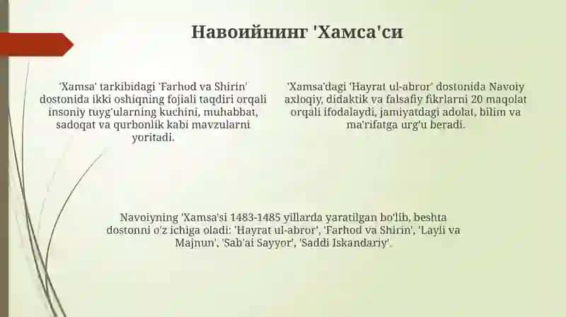 Alisher Navoiyning hayoti va ijodi 4