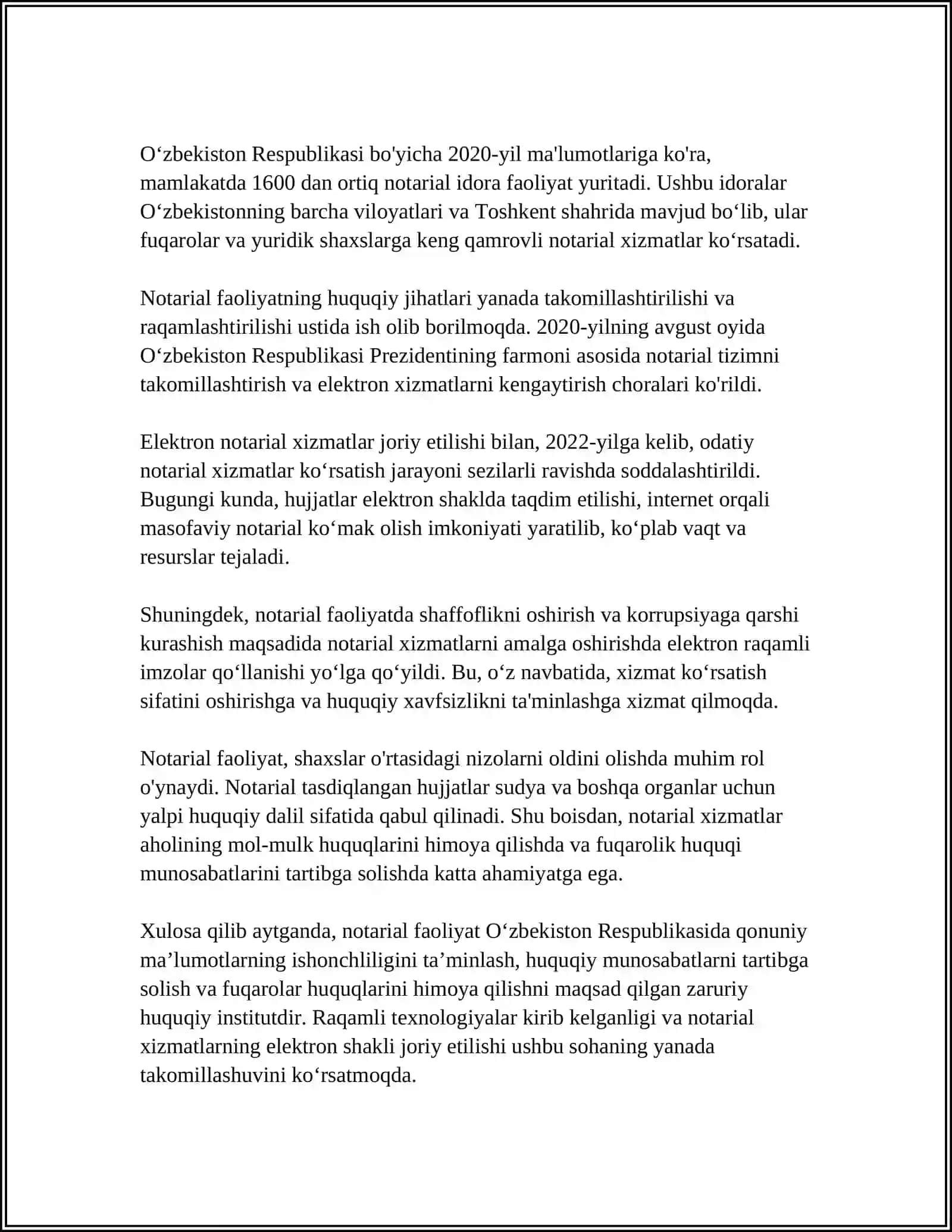 NOTARIAL FAOLIYAT VA UNING TURLARI 4