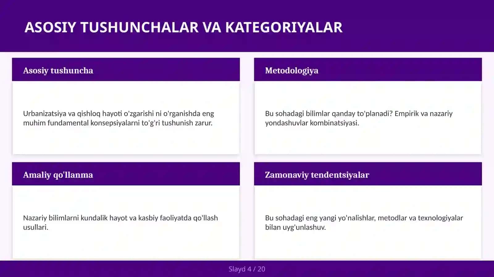 Urbanizatsiya va qishloq hayoti o'zgarishi 4