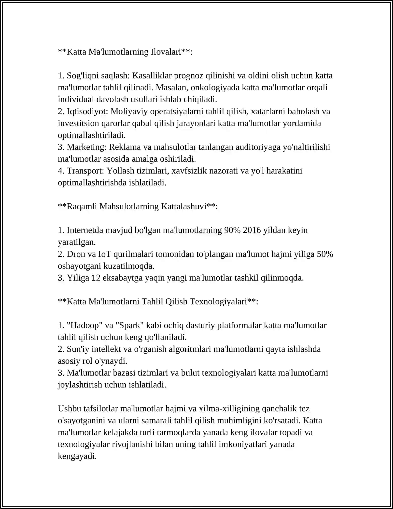 Katta ma'lumotlar tushunchasi 4