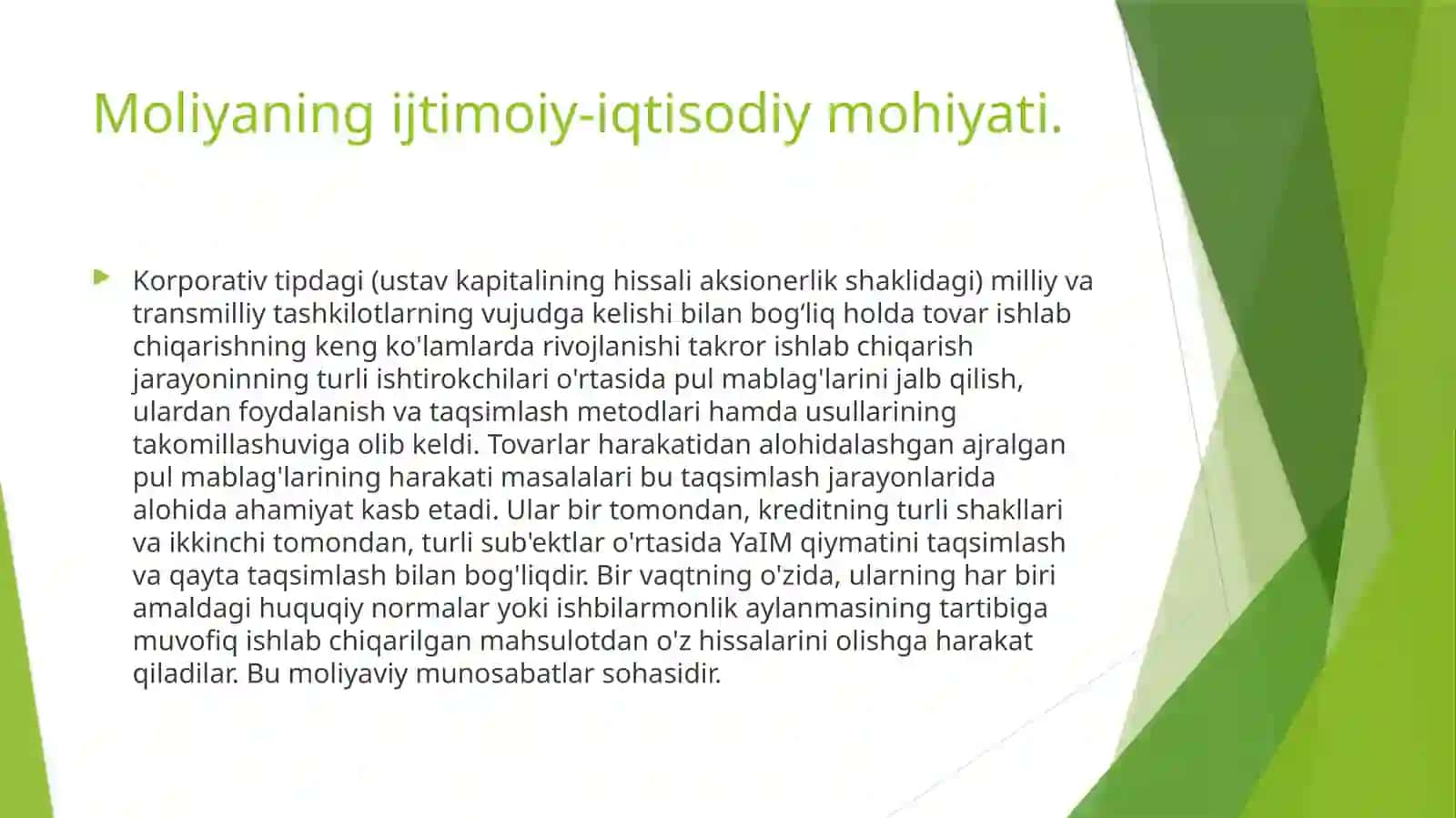 Moliyaning mohiyati va funksiyalari 4