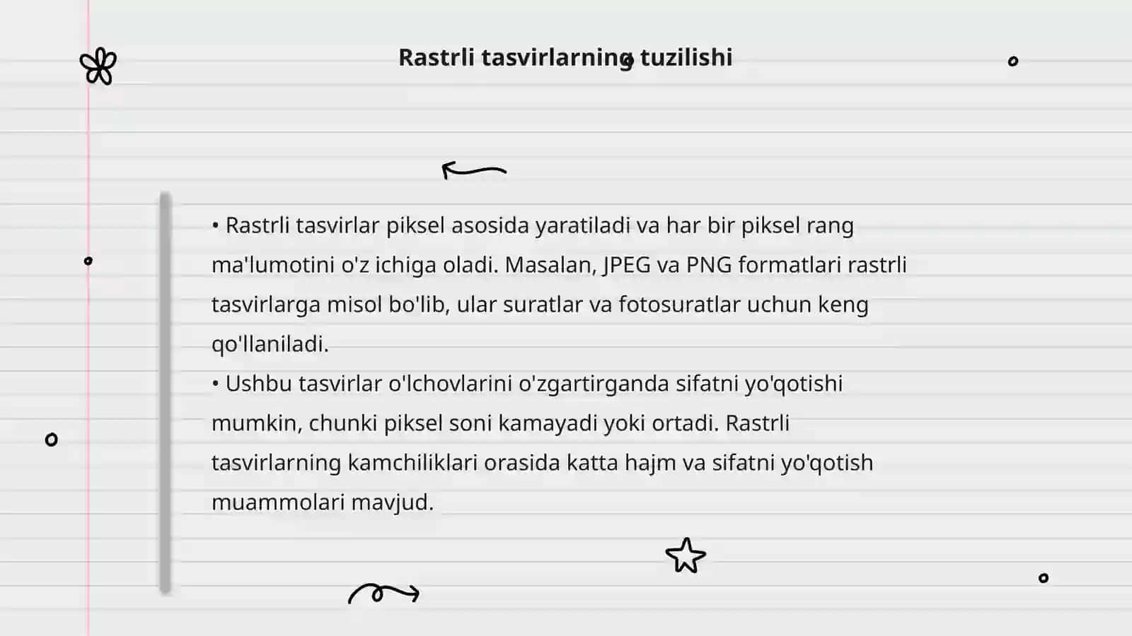 Vektorli va rastrli tasvirlar. Tasvirlarni saqlash va hajmini kichraytirish 4