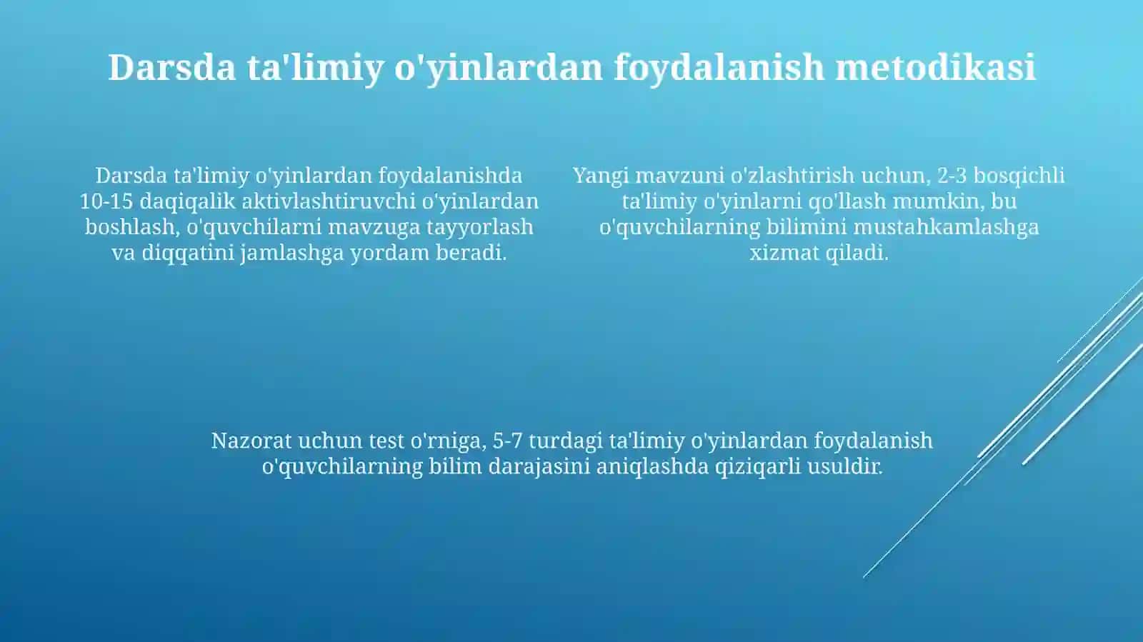 Ta'limiy O'yinlar 4