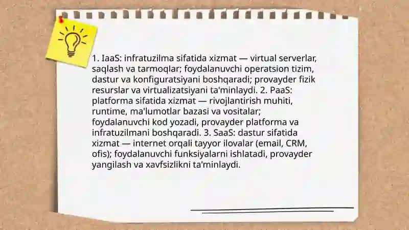Bulutli hisoblash asoslari va tushunchalari 4