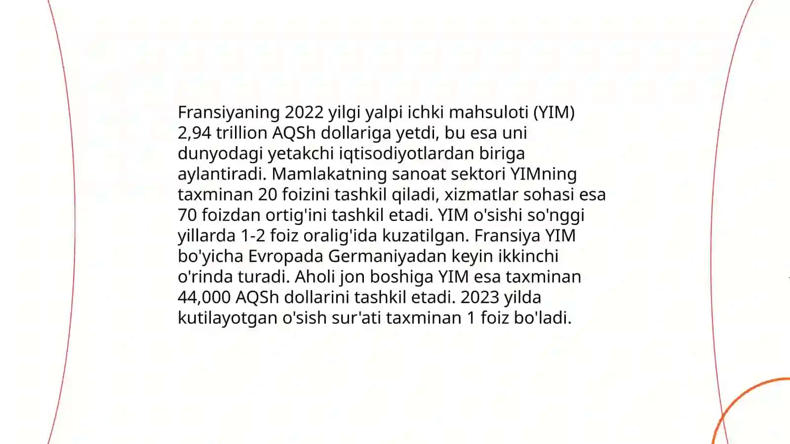 Fransiya iqtisodiyoti va statistikasi 4