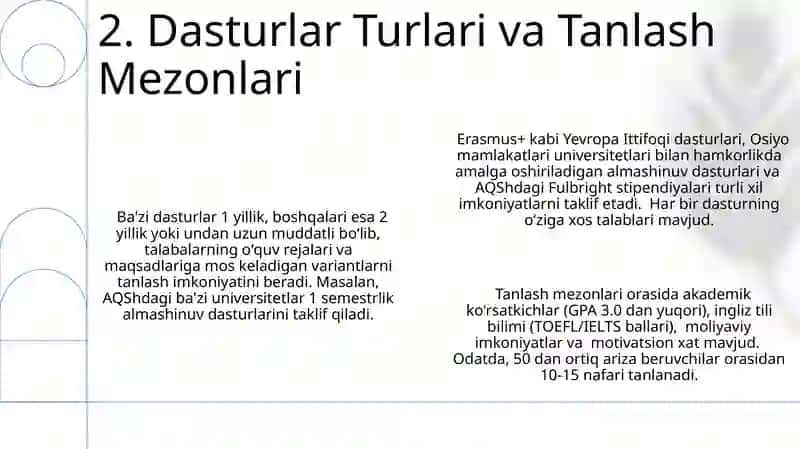 Akademik MOBILLIK DASTURLARI 4