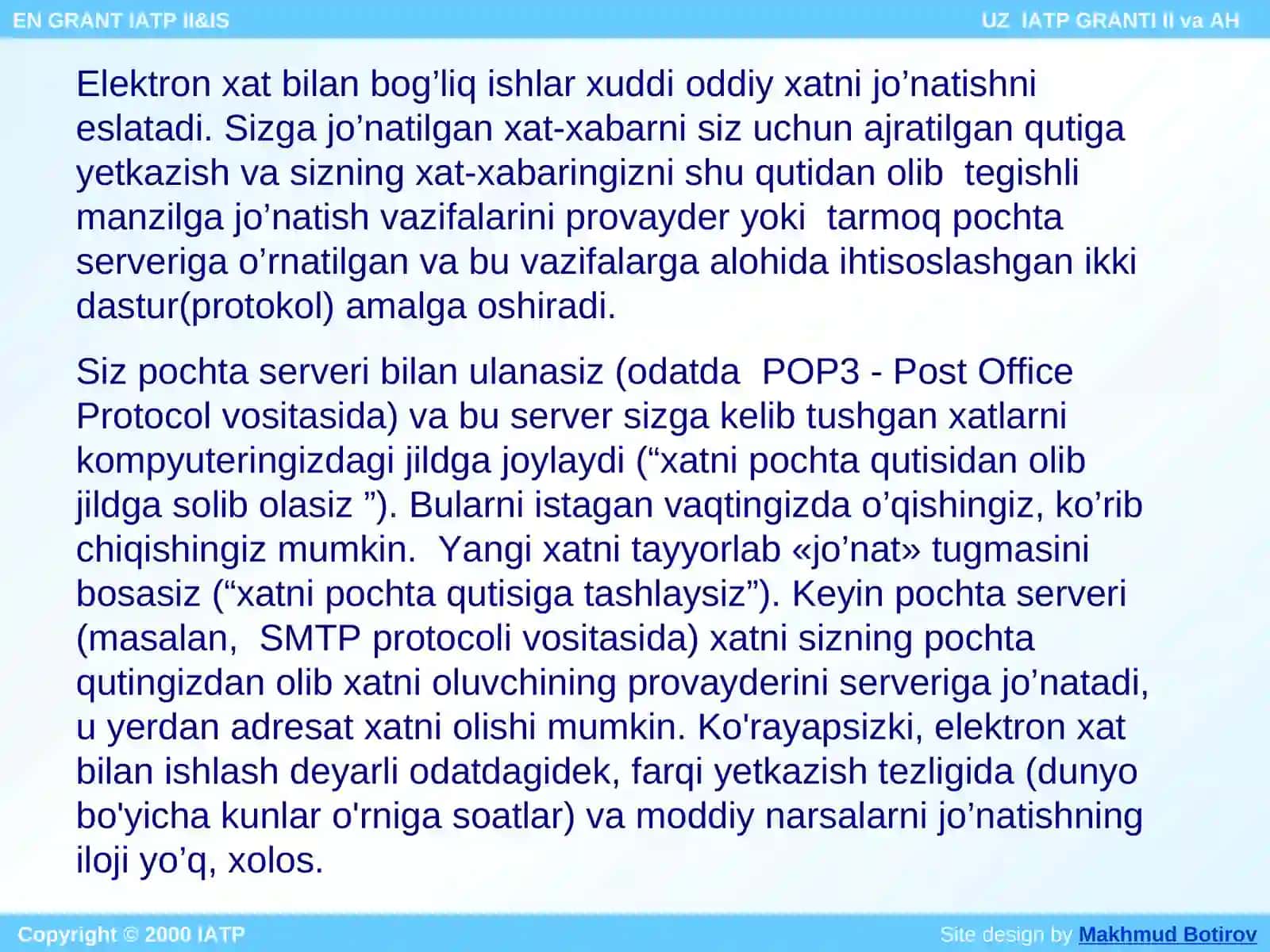 Elektron pochta (E-mail) 4