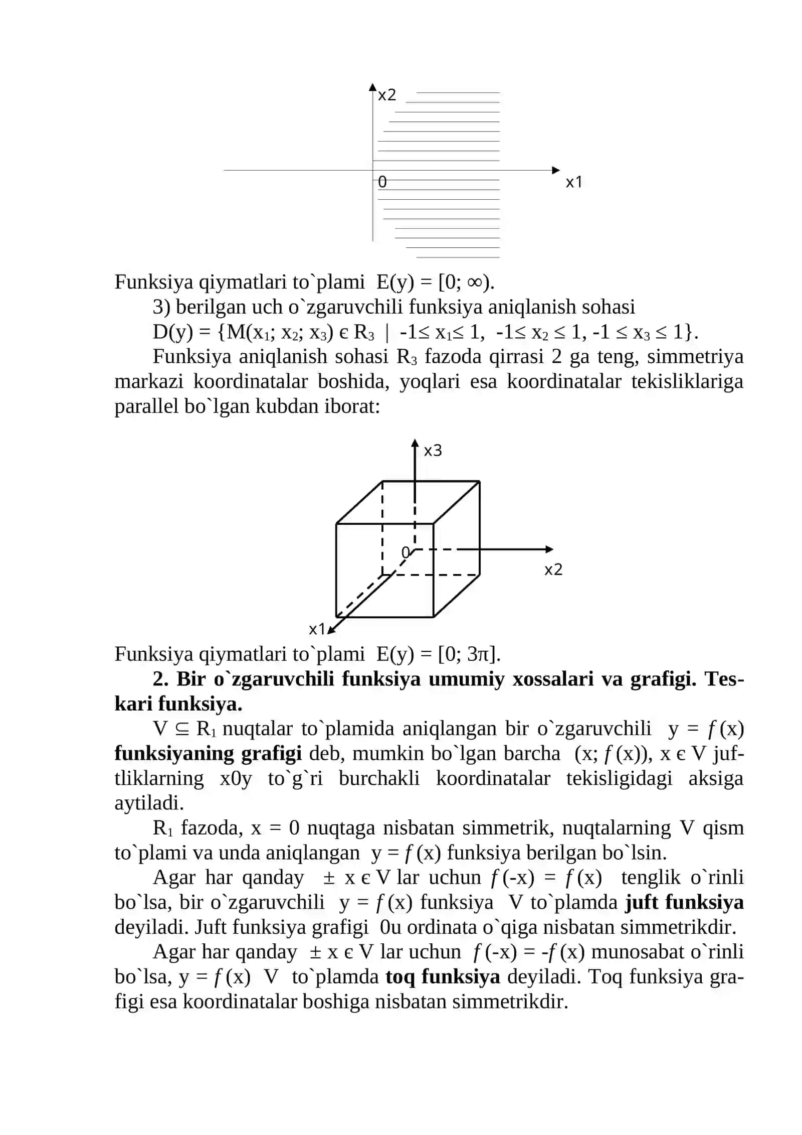 Bir va ko`p o`zgaruvchili funksiya 4