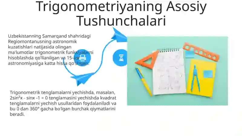 Trigonametriya:Ikkilangan burchak formulalari va tadbiqlari 4